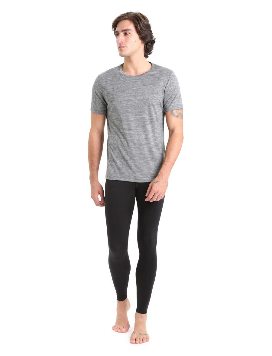 Black Men's Icebreaker BodyfitZone™ Merino 200 Zone Thermal Leggings | USA 1126ILHS